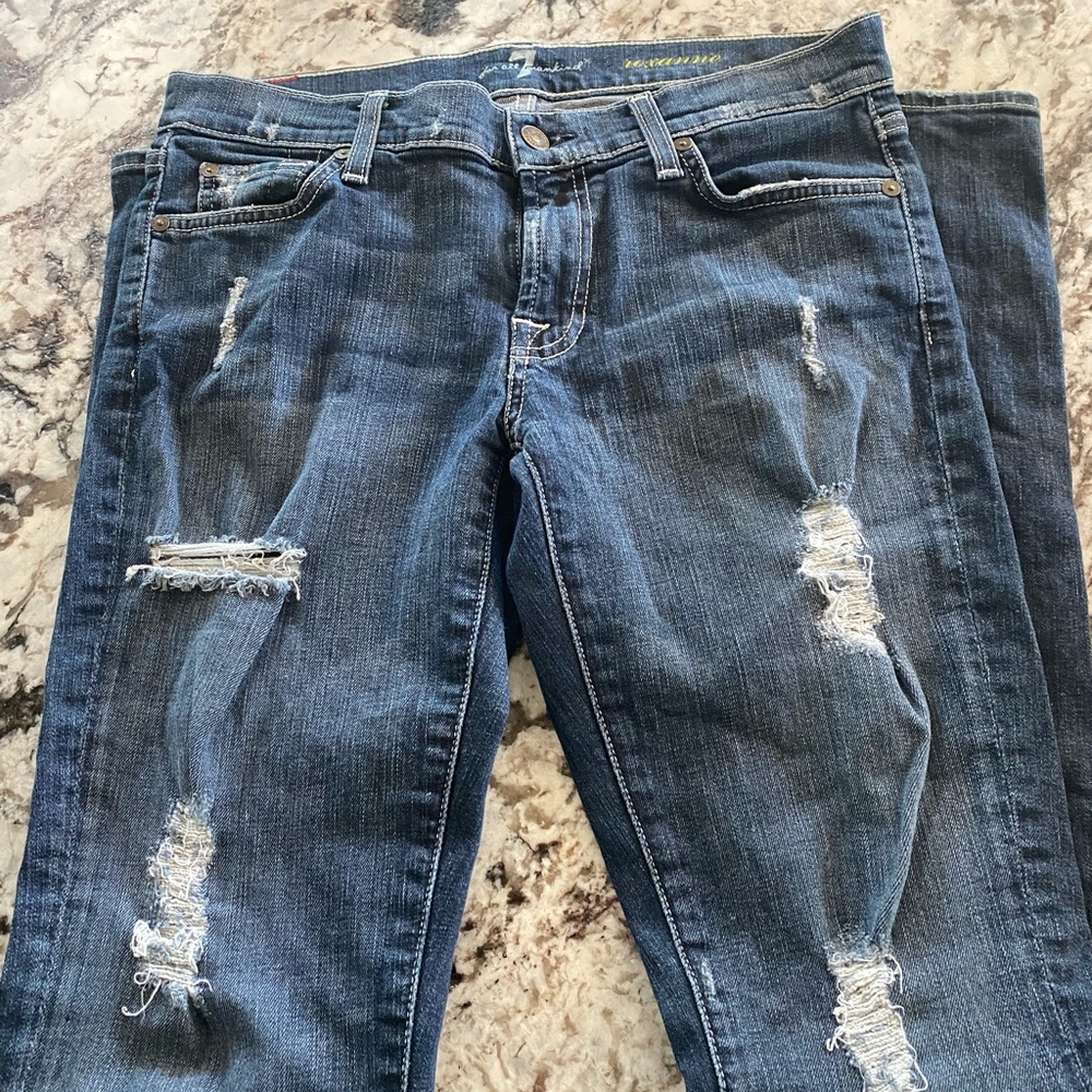 7 for all mankind blue jeans size 27